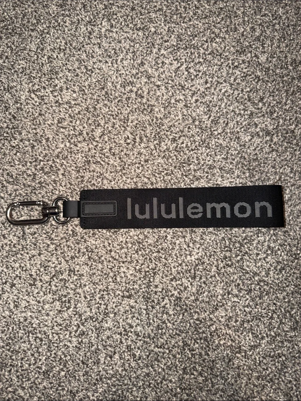 lululemon athletica Black Logo Key keychain Strap